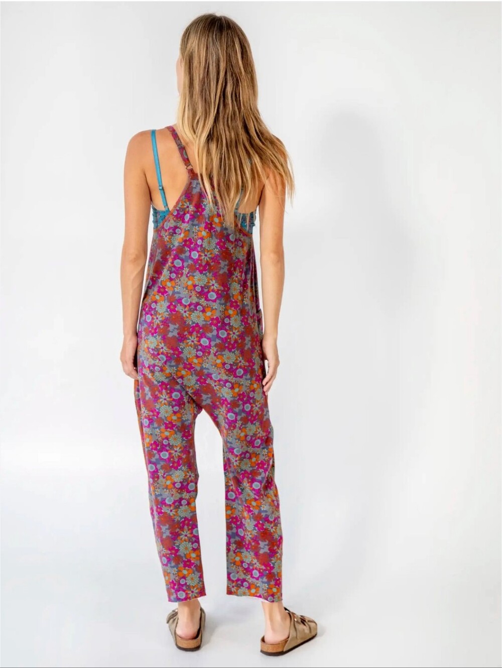 Natural Life Lucy Pink Floral Cotton Jumpsuit Size M - Picture 2 of 8